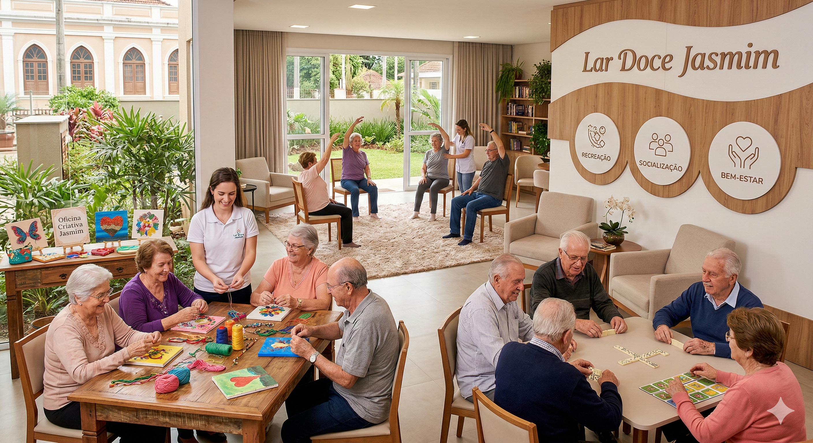 Atividades na terceira idade – Lar Doce Jasmim, Novo Hamburgo